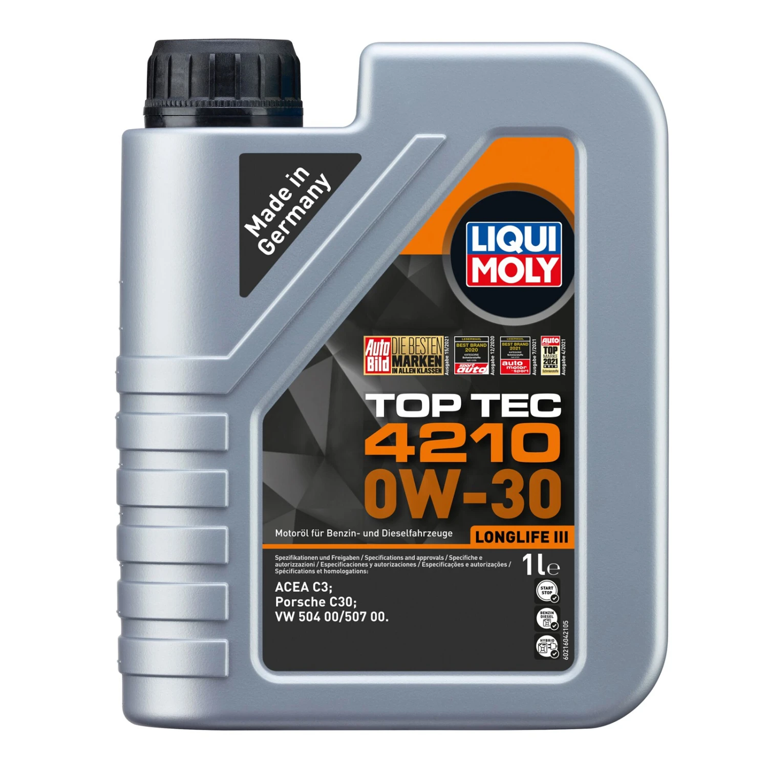 Liqui Moly Top Tec 4210 Motoröl 0W-30 1-Liter VW 504 00 / 507 00 - 21604 3 Liqui Moly Top Tec 4210 Motoröl 0W-30 1-Liter VW 504 00 / 507 00 - 21604