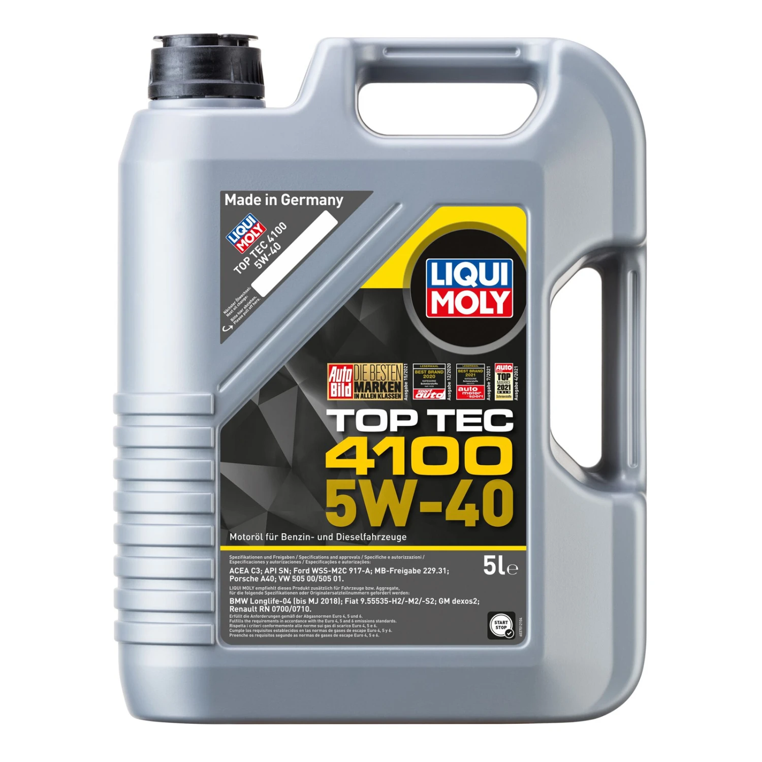 Liqui Moly Motoröl Top Tec 4100, 5W-40, 5-Liter, Art-Nr. 3701 4 Liqui Moly Motoröl Top Tec 4100, 5W-40, 5-Liter, Art-Nr. 3701 – Bild 2